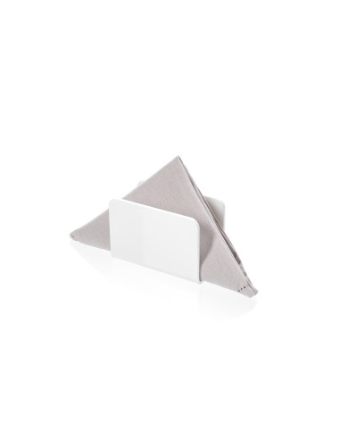 iPLEX - Portatovaglioli da tavola verticale linea Bon Ton in plexiglass PMMA bianco. Made in Italy - 13x9x6,5 cm