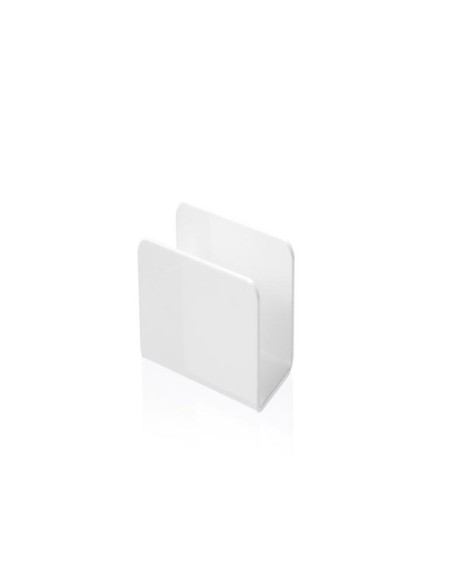 iPLEX - Portatovaglioli da tavola verticale linea Bon Ton in plexiglass PMMA bianco. Made in Italy - 13x9x6,5 cm
