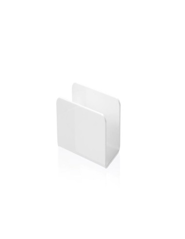 iPLEX - Portatovaglioli da tavola verticale linea Bon Ton in plexiglass PMMA bianco. Made in Italy - 13x9x6,5 cm