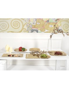 iPLEX Design - Tasty Sottopiatto Tondo Big Oro Paglia Di Vienna in plexiglass - gold - 32,5x2x34,5 cm 2