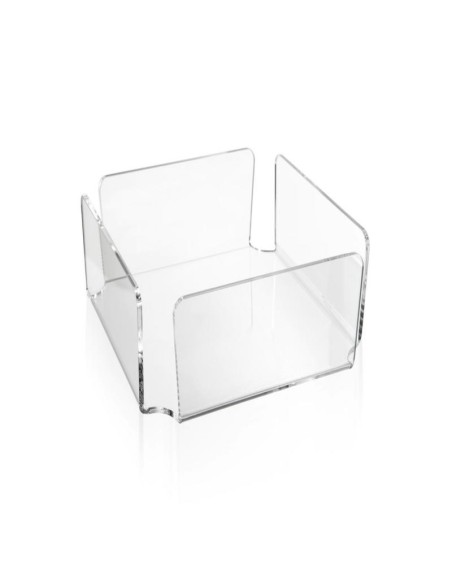 iPLEX - Portatovaglioli da tavola orizzontale linea Bon Ton in plexiglass PMMA Trasparente. Made in Italy - 22x7,5x22 cm