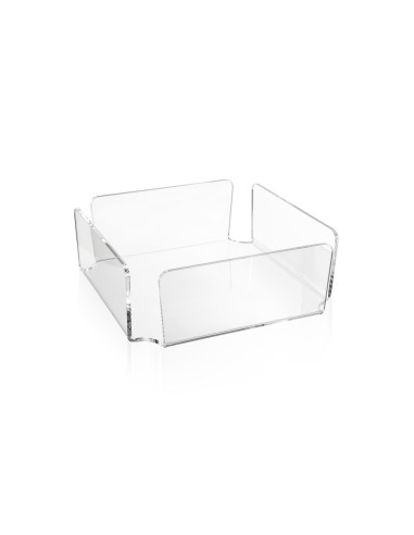 iPLEX - Portatovaglioli da tavola orizzontale linea Bon Ton in plexiglass PMMA Trasparente. Made in Italy - 22x7,5x22 cm