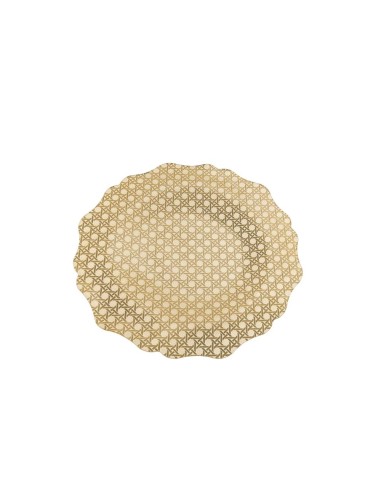 iPLEX Design - Tasty Sottopiatto Tondo Big Oro Paglia Di Vienna in plexiglass - gold - 32,5x2x34,5 cm