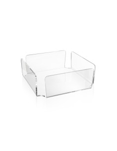 iPLEX - Portatovaglioli da tavola orizzontale linea Bon Ton in plexiglass PMMA Trasparente. Made in Italy - 22x7,5x22 cm