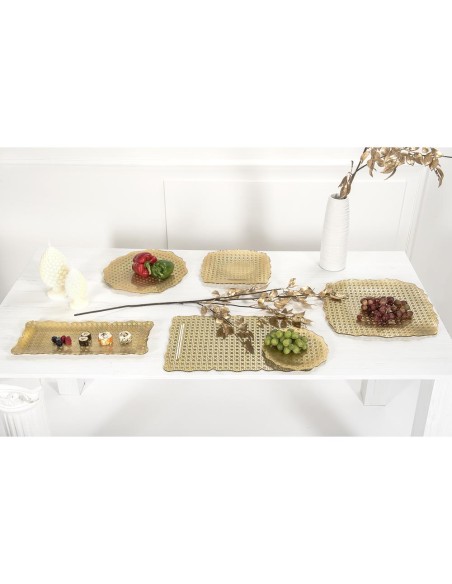 iPLEX Design - Tasty Sottopiatto Tondo Small Oro Paglia Di Vienna in plexiglass - gold - 21x2x22 cm