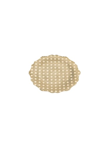 iPLEX Design - Tasty Sottopiatto Tondo Small Oro Paglia Di Vienna in plexiglass - gold - 21x2x22 cm
