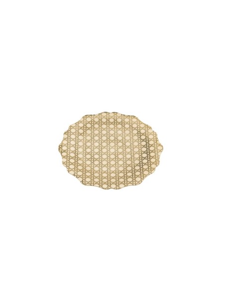 iPLEX Design - Tasty Sottopiatto Tondo Small Oro Paglia Di Vienna in plexiglass - gold - 21x2x22 cm
