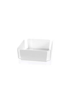 iPLEX - Portatovaglioli da tavola orizzontale linea Bon Ton in plexiglass PMMA bianco. Made in Italy - 22x7,5x22 cm