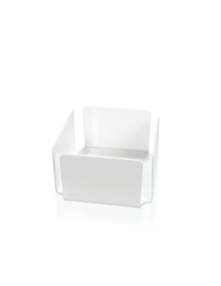 iPLEX - Portatovaglioli da tavola orizzontale linea Bon Ton in plexiglass PMMA bianco. Made in Italy - 22x7,5x22 cm