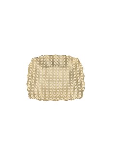 iPLEX Design - Tasty Sottopiatto Quadrato Small Oro Paglia Di Vienna in plexiglass - gold - 27x2x27 cm