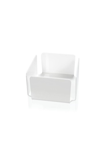 iPLEX - Portatovaglioli da tavola orizzontale linea Bon Ton in plexiglass PMMA bianco. Made in Italy - 22x7,5x22 cm