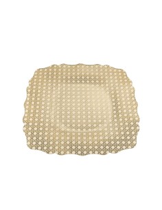 iPLEX Design - Tasty Sottopiatto Quadrato Big Oro Paglia Di Vienna in plexiglass - gold - 36x2x37 cm