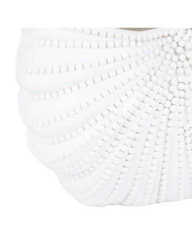Cotè Table - Vaso Contenitore Flower Pot Ocean White 28.5X15Xh23.5 cm Polyresin