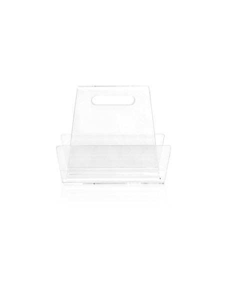 iPLEX - Portariviste linea Incognito Trasparente in plexiglass PMMA. - arredamento casa ufficio di lavoro studio - 37x32x16 cm