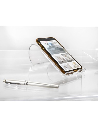 iPLEX Design - Smartwork Porta Smartphone Trasparente in plexiglass - 8,5x7,5x18,5 cm