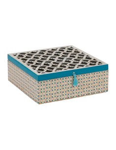 Cotè Table - Tea Bag Box 4 Compartment Suro Orange 20X20H7 Mdf