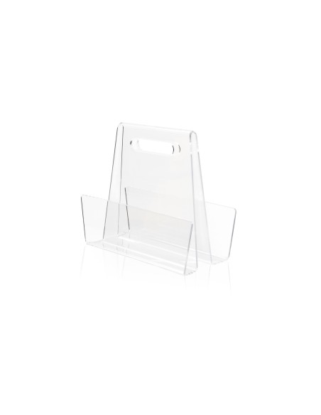 iPLEX - Portariviste linea Incognito Trasparente in plexiglass PMMA. - arredamento casa ufficio di lavoro studio - 37x32x16 cm