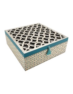Cotè Table - Tea Bag Box 4 Compartment Suro Orange 20X20H7 Mdf 2