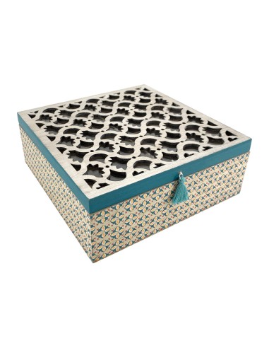 Cotè Table - Tea Bag Box 4 Compartment Suro Orange 20X20H7 Mdf