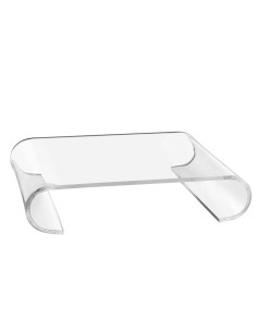 iPLEX Design - Smartwork Porta Monitor Trasparente in plexiglass - 34x7,5x24 cm
