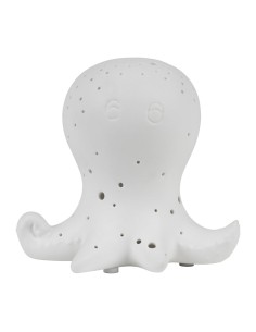 Cotè Table - Lampada Led Poulpe White 11X10Xh10.5 cm Porcelain, alim. batteria