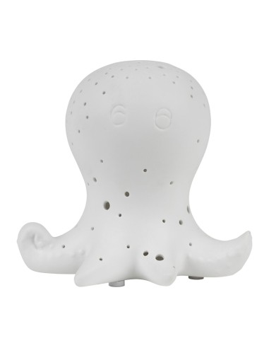 Cotè Table - Lampada Led Poulpe White 11X10Xh10.5 cm Porcelain, alim. batteria