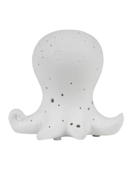 Cotè Table - Lampada Led Poulpe White 11X10Xh10.5 cm Porcelain, alim. batteria