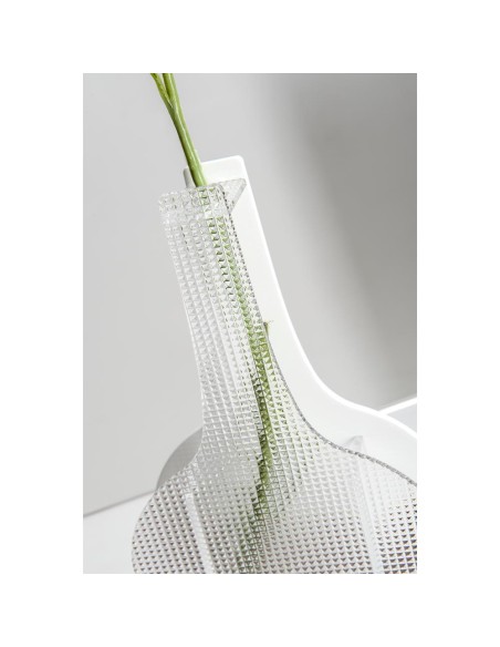 iPLEX Design - Silhouette Vaso Bianco in plexiglass - Trasparente/bianco - 16,5x25x5 cm