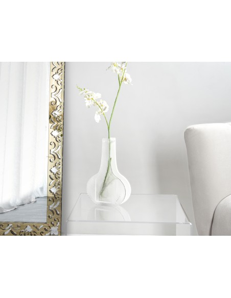 iPLEX Design - Silhouette Vaso Bianco in plexiglass - Trasparente/bianco - 16,5x25x5 cm