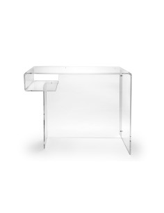 iPLEX Design - Scriptorium Home Office Scrivania Trasparente in plexiglass - 91x73x60 cm