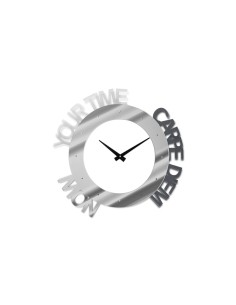 iPLEX - Orologio da parete stile ""pop art"" forma a cerchio in plexiglass PMMA color argento. Made in Italy - 60x60x4 cm 2