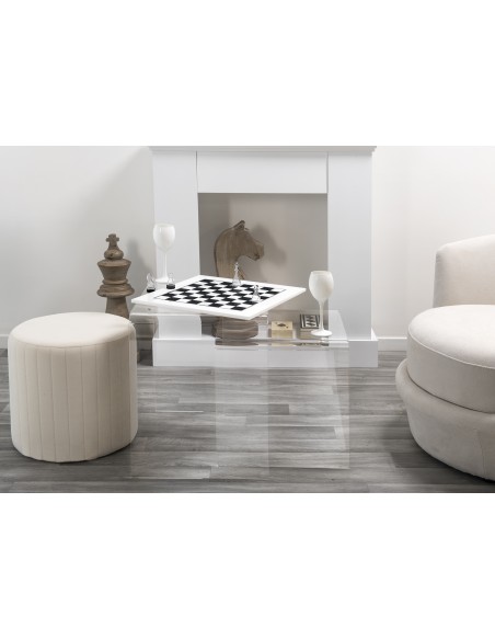 iPLEX Design - Scacchiera Kasparov Bianca in pmma - BIANCO - 40x3x40 cm