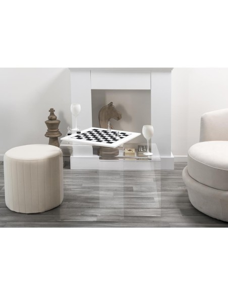 iPLEX Design - Scacchiera Kasparov Bianca in pmma - BIANCO - 40x3x40 cm
