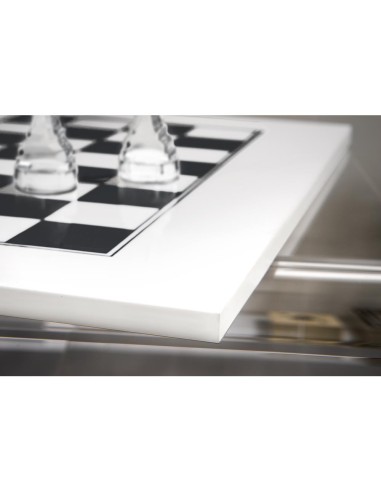 iPLEX Design - Scacchiera Kasparov Bianca in pmma - BIANCO - 40x3x40 cm