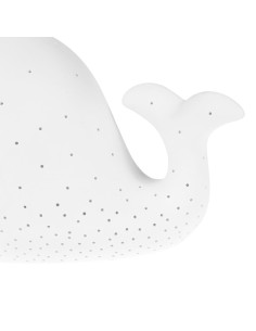 Cotè Table - Lampada Whale Led Baleine White 12X22Xh16 cm Porcelain, alimentazione batteria 2