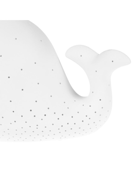 Cotè Table - Lampada Whale Led Baleine White 12X22Xh16 cm Porcelain, alimentazione batteria