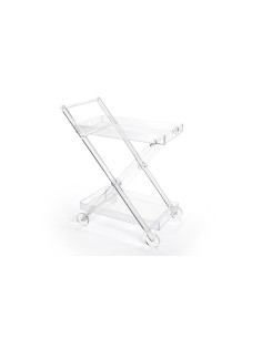 iPLEX - Karol Carrello portavivande in plexiglass Trasparente. - arredamento casa cucina Made in Italy - 74x87,5x46,5 cm 2