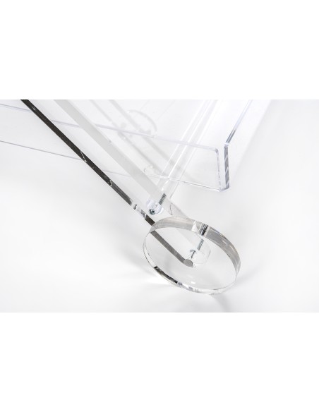 iPLEX - Karol Carrello portavivande in plexiglass Trasparente. - arredamento casa cucina Made in Italy - 74x87,5x46,5 cm