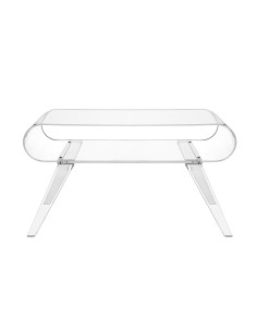 iPLEX - Gatsby Tavolino da caffè in plexiglass PMMA Trasparente. - arredamento casa salotto Made in Italy - 89x49,5x39 cm 2