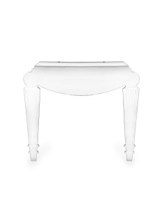 iPLEX - Foyer Consolle stile veneziano '700 in plexiglass Trasparente taglio laser. Made in Italy - 84x76x25 cm