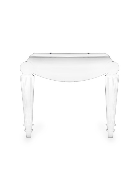 iPLEX - Foyer Consolle stile veneziano '700 in plexiglass Trasparente taglio laser. Made in Italy - 84x76x25 cm