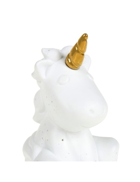 Cotè Table - Lampada Unicorn Led Licorne White 9.5X8Xh12 Porcelain, alimentazione batteria