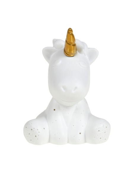 Cotè Table - Lampada Unicorn Led Licorne White 9.5X8Xh12 Porcelain, alimentazione batteria