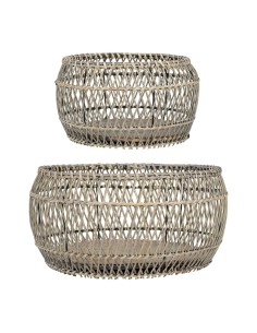 Cotè Table -Set cesti  Basket X2 Eluminea Nt 34h18+26h16 Bamboo+Plywood