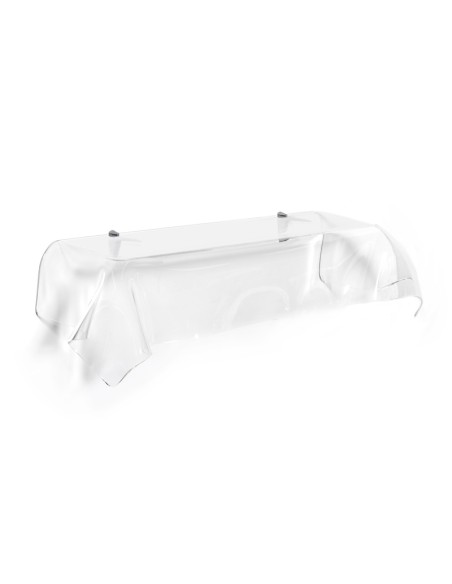 iPLEX - Consolle sotto specchio linea Drappeggi in plexiglass PMMA Trasparente con 2 ganci di ancoraggio. - 110x30x35 cm