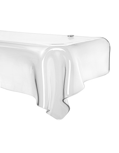 iPLEX - Consolle sotto specchio linea Drappeggi in plexiglass PMMA Trasparente con 2 ganci di ancoraggio. - 110x30x35 cm