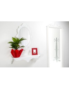iPLEX - Consolle Mensola ingresso linea Benvenuta in plexiglass PMMA bianco con punti di ancoraggio in metallo. - 101x26x33 cm 2