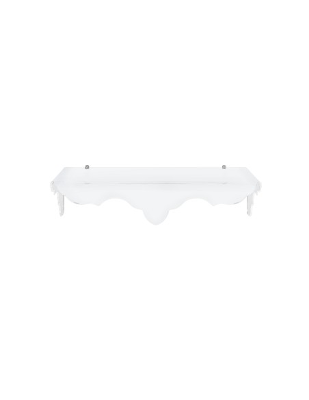 iPLEX - Consolle Mensola ingresso linea Benvenuta in plexiglass PMMA bianco con punti di ancoraggio in metallo. - 101x26x33 cm