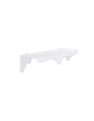 iPLEX - Consolle Mensola ingresso linea Benvenuta in plexiglass PMMA bianco con punti di ancoraggio in metallo. - 101x26x33 cm