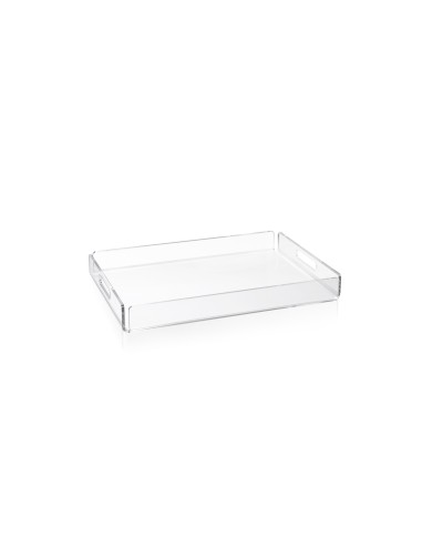 iPLEX - Bon Ton Vassoio da tavola portavivande in plexiglass PMMA Trasparente. Made in Italy - 33x4x23 cm